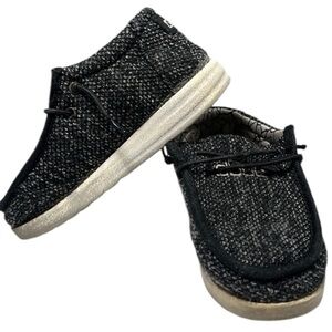 Hey Dude Wally Loafers, Gray/Black Kids 11